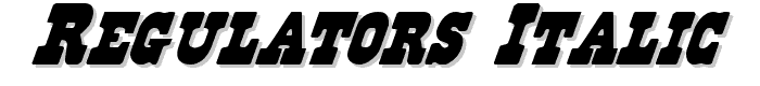 Regulators Italic font